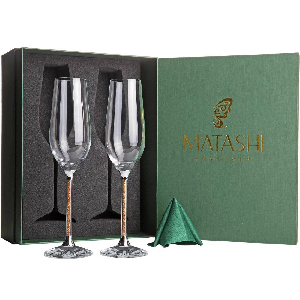 colored glass champagne flutes