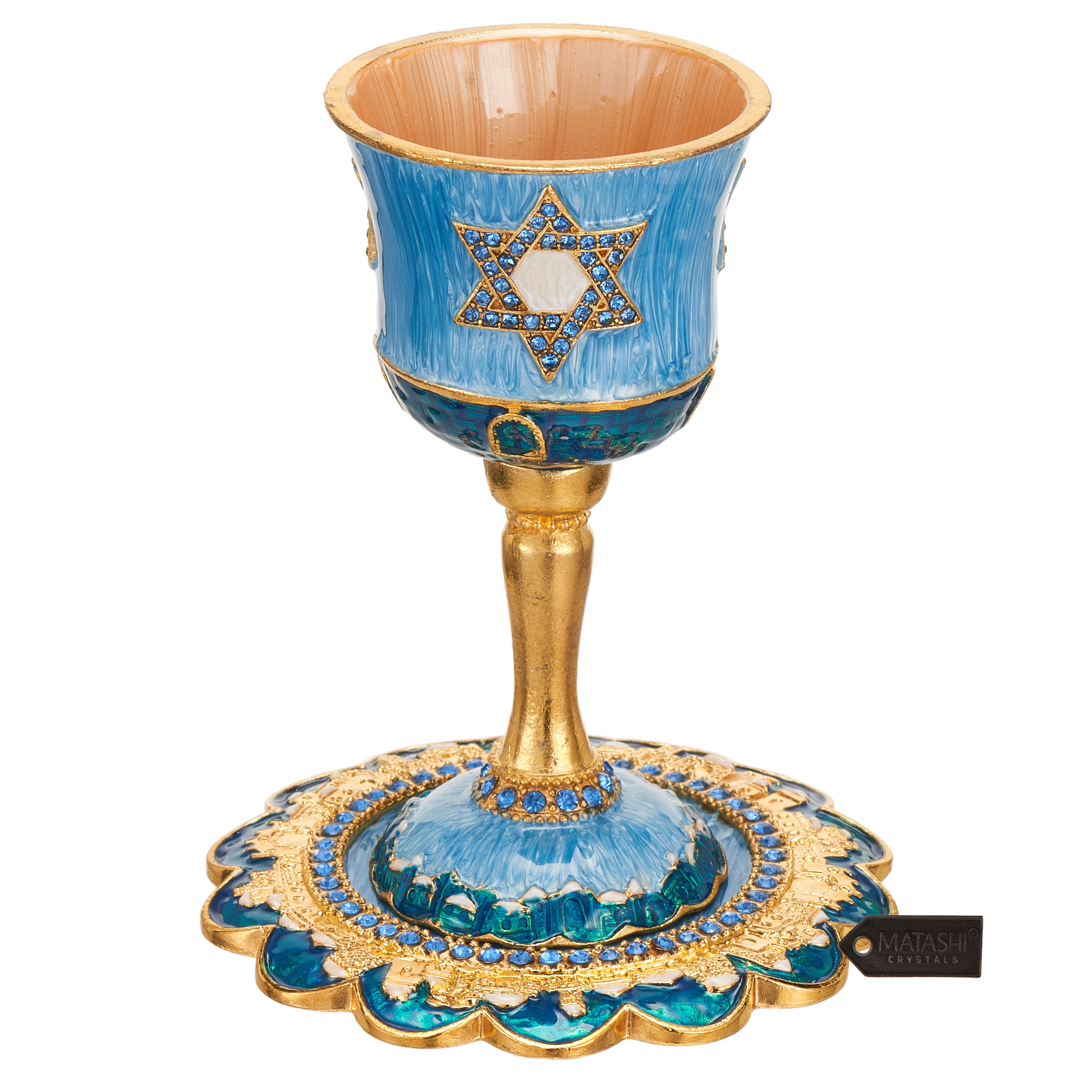 Great Gift For: Bar Mitzvah Bat Mitzvah Rosh Hashanah Chanukah Wedding Shabbat Seder Night Passover Purim and Other Jewish Holiday Jewish Beautiful 6 Shabbat Kiddush Cup/Goblet SIX Cups Size: 3.5 x Silver Plated Grapes Design