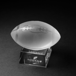 Football Ornament and Trapezoid Base