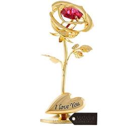 Gold Rose Flower Tabletop Ornament