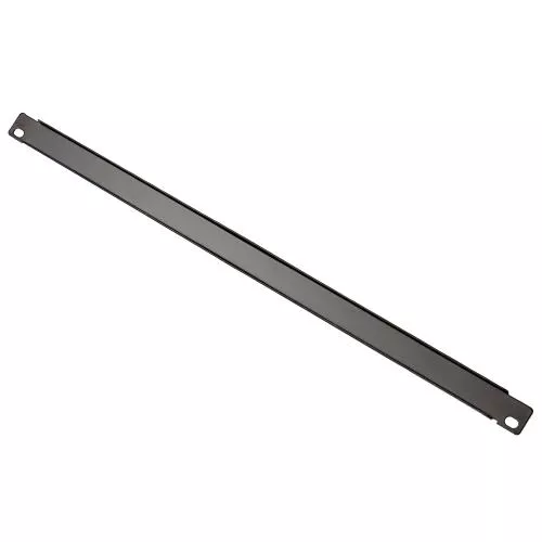 Auray BPF-12U Flanged 12U Blank Rack Panel, 19-Inch Steel Filler Plate for Audio Video Equipment Rack, Black Powder-Coated Finish, Durable Metal Panel to Cover Empty Rack Spaces and Improve Airflow