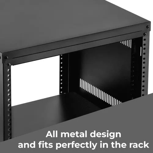 Auray BPF-12U Flanged 12U Blank Rack Panel, 19-Inch Steel Filler Plate for Audio Video Equipment Rack, Black Powder-Coated Finish, Durable Metal Panel to Cover Empty Rack Spaces and Improve Airflow