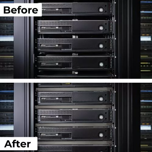 Auray BPF-12U Flanged 12U Blank Rack Panel, 19-Inch Steel Filler Plate for Audio Video Equipment Rack, Black Powder-Coated Finish, Durable Metal Panel to Cover Empty Rack Spaces and Improve Airflow