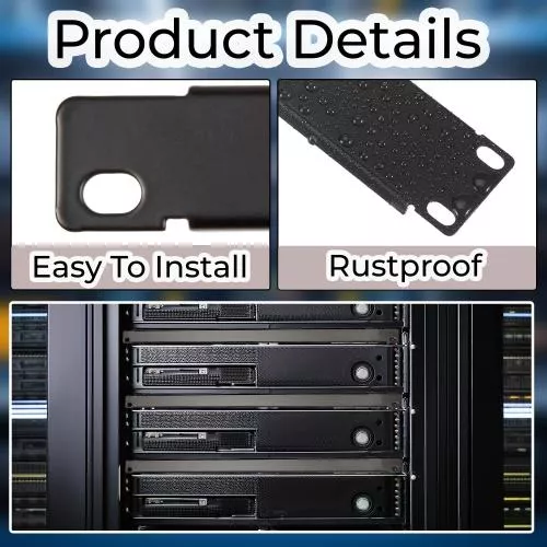 Auray BPF-12U Flanged 12U Blank Rack Panel, 19-Inch Steel Filler Plate for Audio Video Equipment Rack, Black Powder-Coated Finish, Durable Metal Panel to Cover Empty Rack Spaces and Improve Airflow