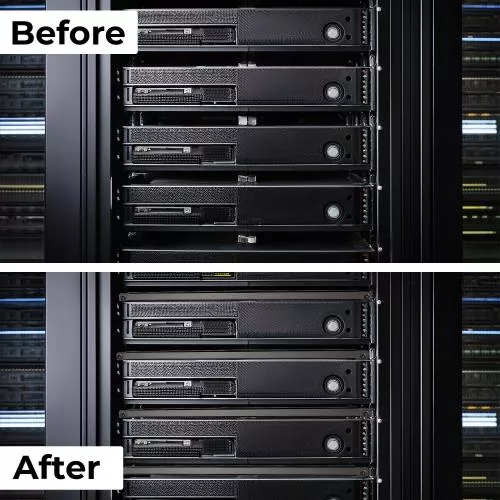 Auray BPF-13U Flanged 13U Blank Rack Panel, 19-Inch Steel Filler Plate for Audio Video Equipment Racks, Black Powder-Coated Finish, Durable Metal Panel to Cover Empty Rack Spaces and Improve Airflow