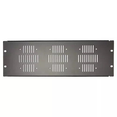 Auray VP-3U Vented Rack Panel (3U) - Durable Steel Construction with Vented Design for Improved Airflow and Heat Dissipation, 19-Inch Width, Ideal for Server Racks, AV Equipment, and Electronic Systems, Professional Grade, Easy Installation
