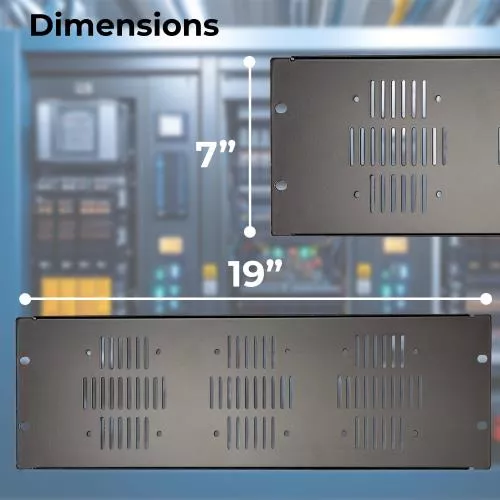 Auray VP-3U Vented Rack Panel (3U) - Durable Steel Construction with Vented Design for Improved Airflow and Heat Dissipation, 19-Inch Width, Ideal for Server Racks, AV Equipment, and Electronic Systems, Professional Grade, Easy Installation