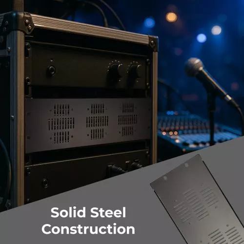 Auray VP-3U Vented Rack Panel (3U) - Durable Steel Construction with Vented Design for Improved Airflow and Heat Dissipation, 19-Inch Width, Ideal for Server Racks, AV Equipment, and Electronic Systems, Professional Grade, Easy Installation