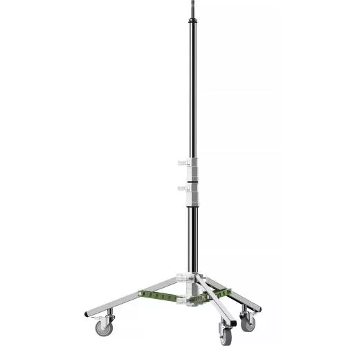 Monitor Stand with Adjustable Height of 34" to 74.5", Durable Steel and Aluminum Construction, 3" Locking Casters, Load Capacity: 88 lb, 5/8" Baby Pin, 38" Wide Base and Wheels by Impact