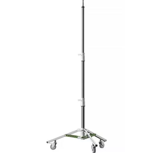 Monitor Stand with Adjustable Height of 34" to 74.5", Durable Steel and Aluminum Construction, 3" Locking Casters, Load Capacity: 88 lb, 5/8" Baby Pin, 38" Wide Base and Wheels by Impact