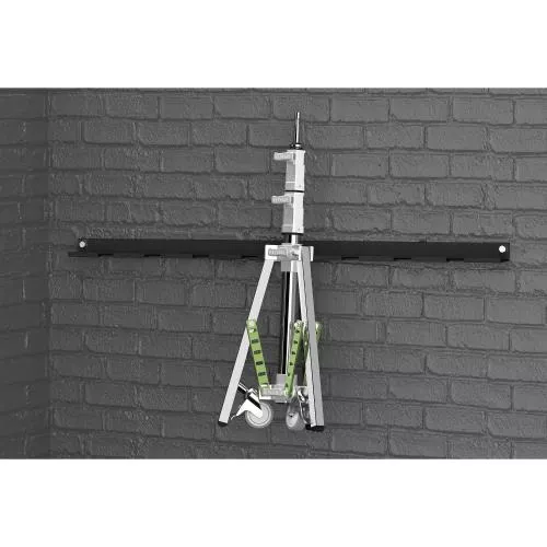 Monitor Stand with Adjustable Height of 34" to 74.5", Durable Steel and Aluminum Construction, 3" Locking Casters, Load Capacity: 88 lb, 5/8" Baby Pin, 38" Wide Base and Wheels by Impact