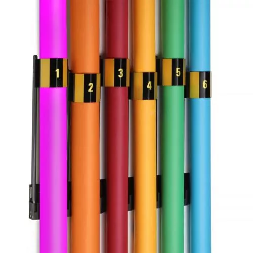 Impact Seamless Paper Wall Rack Pro – Magnetic Background Paper Roll Organizer for Up to 6 Rolls, Holds 9' Rolls with 4" Diameter, Durable Aluminum Construction, Includes Mounting Hardware-Ideal for Studio, Office