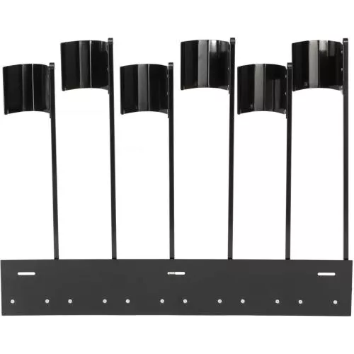 Impact Seamless Paper Wall Rack Pro – Magnetic Background Paper Roll Organizer for Up to 6 Rolls, Holds 9' Rolls with 4" Diameter, Durable Aluminum Construction, Includes Mounting Hardware-Ideal for Studio, Office