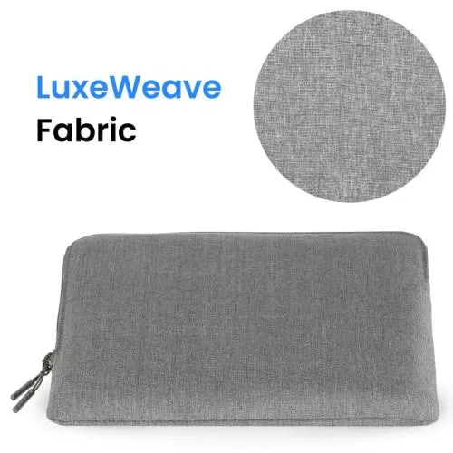 Ruggard LuxeWeave Laptop Sleeve for 14" MacBook Pro & Most 14" Laptops – Plush Padded Interior, Water-Resistant 600D Nylon Exterior, Wide-Access Opening, Easy-Grip Zipper Pulls – Ash, Ideal for Professionals, Students, and Travelers