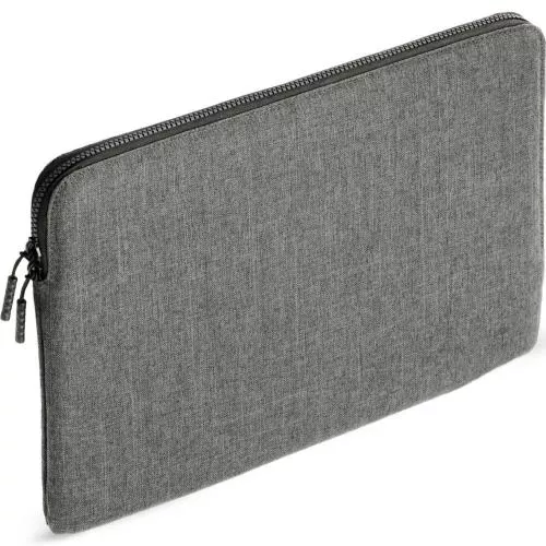 Ruggard LuxeWeave Laptop Sleeve for 16" MacBook Pro – Fits 16" MacBook Pro & Most 16" Laptops, Plush Padded Interior, Water-Resistant 600D Nylon, Wide-Access Opening, Easy-Grip Zipper Pulls – Ideal for Travel & Daily Use (Ash)