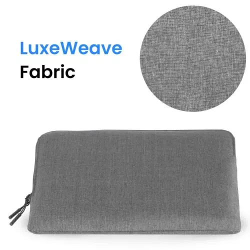 Ruggard LuxeWeave Laptop Sleeve for 16" MacBook Pro – Fits 16" MacBook Pro & Most 16" Laptops, Plush Padded Interior, Water-Resistant 600D Nylon, Wide-Access Opening, Easy-Grip Zipper Pulls – Ideal for Travel & Daily Use (Ash)