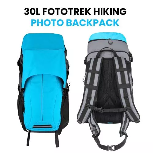 30L Hiking Camera Gear Bag pack for Digital Camera & up to 17" Laptop or Stores a 3L Hydration Reservoir, 4 Divider with Sternum Strap, Handle, Waist Belt, Rain Cover, Tripod Holder by Ruggard