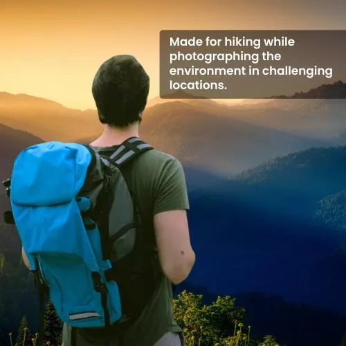 30L Hiking Camera Gear Bag pack for Digital Camera & up to 17" Laptop or Stores a 3L Hydration Reservoir, 4 Divider with Sternum Strap, Handle, Waist Belt, Rain Cover, Tripod Holder by Ruggard
