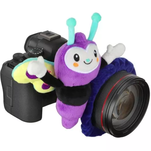 Flutter Butterfly Photo Plushie for Camera Lens Attraction, Children or Pets Photoshoot Made Easy and Entertaining with Noisemaker Posable Plush Toy by Vello