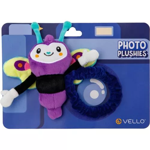 Flutter Butterfly Photo Plushie for Camera Lens Attraction, Children or Pets Photoshoot Made Easy and Entertaining with Noisemaker Posable Plush Toy by Vello
